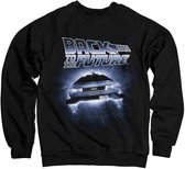 Back To The Future Sweater/trui -XL- Flying Delorean Zwart