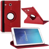 Book Cover Geschikt voor: Samsung Galaxy Tab E 9,6 inch Tab E T560 / T561 - Multi Stand Case - 360 Draaibaar Tablet hoesje - Tablethoes - Rood