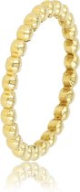 My Bendel - Gouden ring met bolletjes - Leuke 2,5 mm bolletjes ring - goud- gemaakt van mooi blijvend edelstaal - Met luxe cadeauverpakking