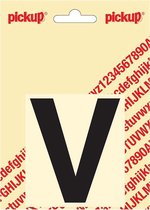 Pickup plakletter Helvetica 80 mm - zwart V