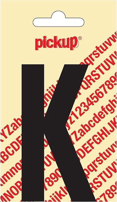 Pickup plakletter Nobel 90 mm zwart K - 31002090K