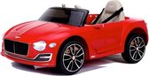 Bentley EXP - Elektrische Kinderauto - Rood - 1 Persoons Kinderauto - Afstand Bestuurbaar - Muziek Module - 12v - kunst Leder Zitje - Rubberen banden