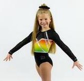 Sparkle&Dream Turnpakje / Gympakje Lynn Rainbow Lange Mouw - AME| maat XS/S - voor turnen en gymnastiek
