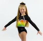 Sparkle&Dream Turnpakje / Gympakje Lynn Rainbow Lange Mouw - CME | maat 122/134 - voor turnen en gymnastiek