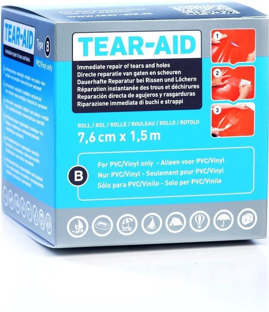 Patch de réparation Tear-Aid Type A - Trous, déchirures sur tissus