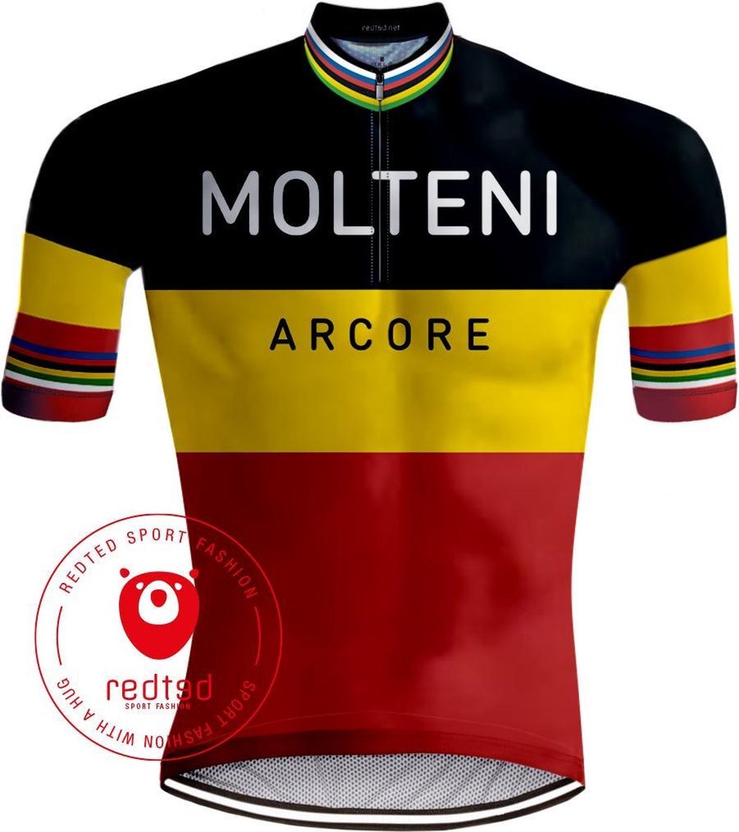 Retro Wielershirt Belgische Kampioenstrui Molteni - REDTED - XXL