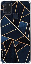 Casetastic Samsung Galaxy A21s (2020) Hoesje - Softcover Hoesje met Design - Navy Stone Print