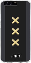 Huawei P10 Hoesje Transparant TPU Case - Ajax Europees Uitshirt 2020-2021