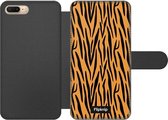 Wallet case - geschikt voor iPhone 7 Plus - Tijgerprint