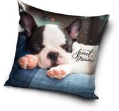 Hond Sweet Dreams - Sierkussen Kussen 40 x 40 cm inclusief vulling