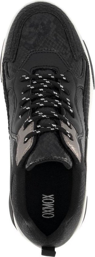 oxmox Zwarte chunky sneaker crocoprint - Maat 38 | bol.com