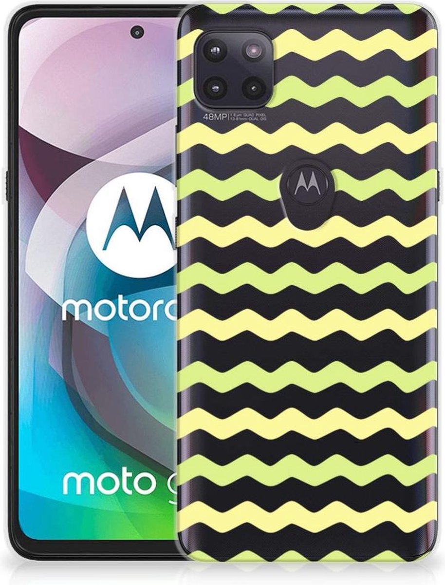 Motorola Moto G 5G TPU bumper Waves Yellow