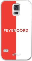 6F hoesje - geschikt voor Samsung Galaxy S5 -  Transparant TPU Case - Feyenoord - met opdruk #ffffff