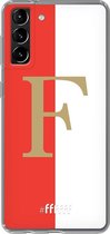 6F hoesje - geschikt voor Samsung Galaxy S21 -  Transparant TPU Case - Feyenoord - F #ffffff