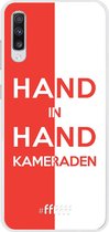 6F hoesje - geschikt voor Samsung Galaxy A70 -  Transparant TPU Case - Feyenoord - Hand in hand, kameraden #ffffff