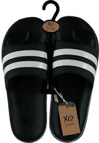 Xq Footwear Badslipper Heren Polyester Zwart/wit Maat 41