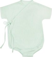 HEBE - romper - overslag - mousseline mint - Maat 50/56