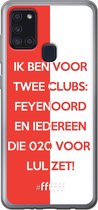 6F hoesje - geschikt voor Samsung Galaxy A21s -  Transparant TPU Case - Feyenoord - Quote #ffffff