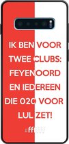 6F hoesje - geschikt voor Samsung Galaxy S10 Plus -  TPU Case - Feyenoord - Quote #ffffff
