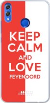 Honor 8X Hoesje Transparant TPU Case - Feyenoord - Keep calm