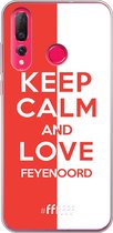 6F hoesje - geschikt voor Huawei P30 Lite -  Transparant TPU Case - Feyenoord - Keep calm #ffffff