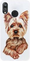 ADEL Siliconen Back Cover Softcase Hoesje Geschikt voor Huawei P20 Lite (2018) - Yorkshire Terrier Hond