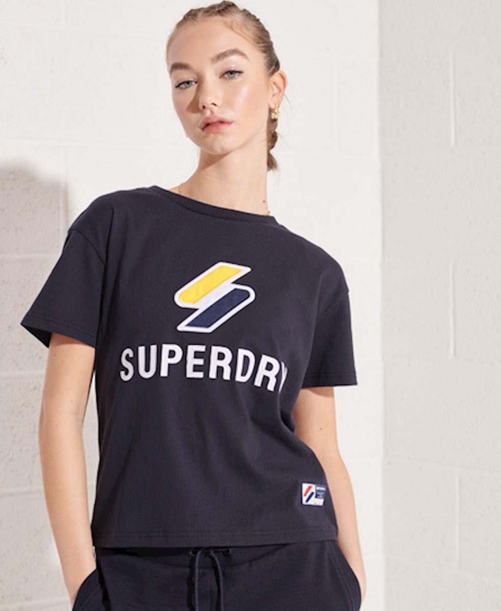 Superdry Dames tshirt Klassiek Sportstyle T-shirt Marineblauw
