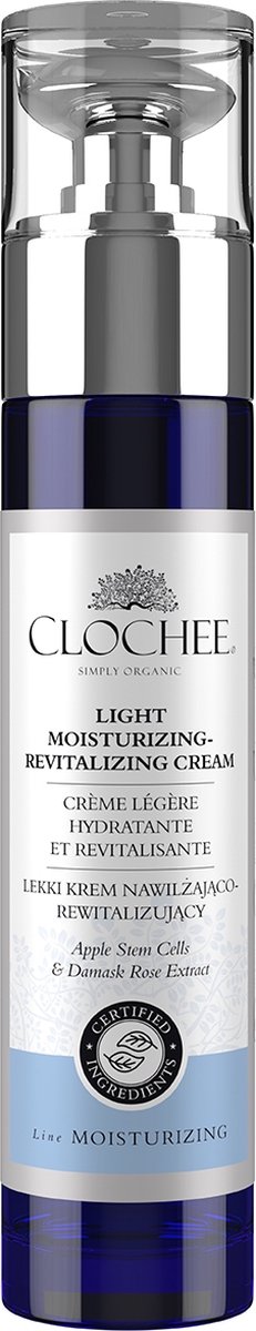 Clochee(r) - Light Moisturizing- Revitalizing Cream With Apple Stem Cells & Damask Rose - Moisturizes - Revitalizes - Soothes The Skin - Extract 50ml