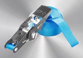 Eindloze spanband met ratel - sjorband 500kg 2 meter, blauw