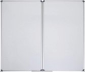 Vijfvlaks whiteboard MAULstandaard, 100 x 120/240 cm, gelakt staal