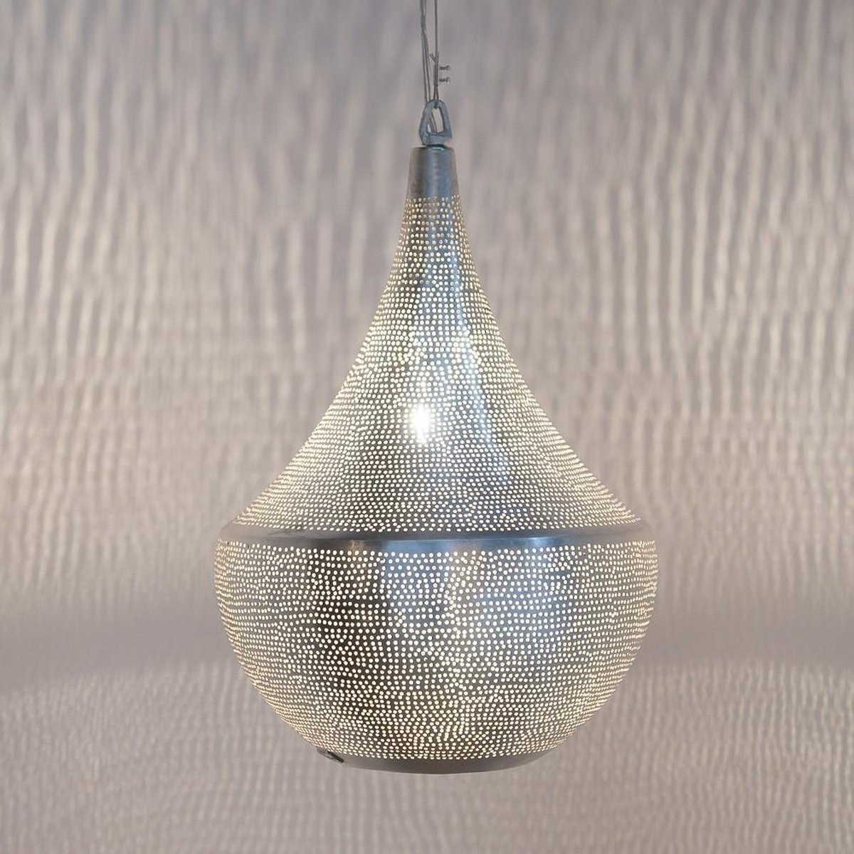 Zenza - Hanglamp - Oosterse Lamp-Bella - FiliSky - Medium - Zilver