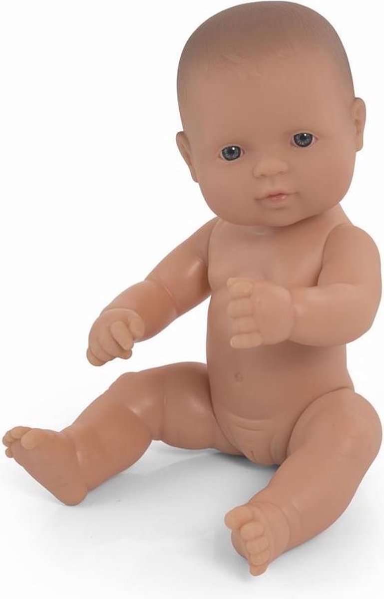 MINILAND Babypop - Europees Meisje 32Cm - Met Vanillegeur - Waterdicht - 10 Maanden