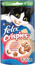 FELIX Crispies - Zalm & Forel - Kattensnack - 45 g