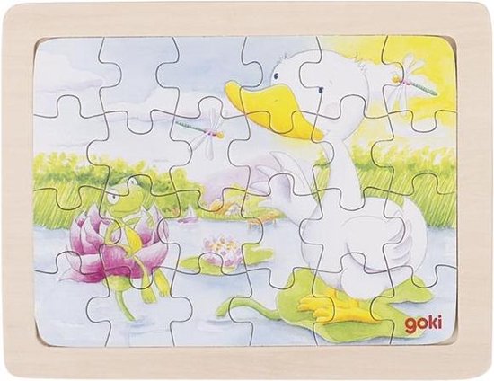 Thumbnail van een extra afbeelding van het spel Houten Puzzels Dieren, set van 6