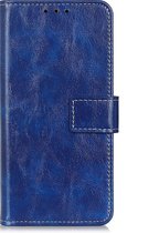 Samsung Galaxy S21 Hoesje - Mobigear - Basic Serie - Kunstlederen Bookcase - Blauw - Hoesje Geschikt Voor Samsung Galaxy S21