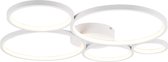 LED Plafondlamp - Trinon Rondy - 49W - Warm Wit 3000K - Dimbaar - Rond - Mat Wit - Aluminium