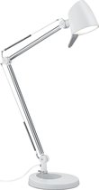 LED Tafellamp - Trinon Radino - 5W - Aanpasbare Kleur - Dimbaar - Rond - Mat Wit - Aluminium
