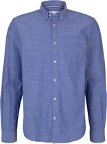 Tom Tailor Lange mouw Overhemd - 1024747 Blauw (Maat: M)