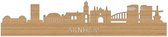 Skyline Arnhem Bamboe hout - 80 cm - Woondecoratie design - Wanddecoratie met LED verlichting