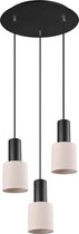 LED Hanglamp - Torna Waler - GU10 Fitting - 3-lichts - Rond - Mat Zwart - Aluminium