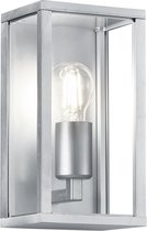 LED Tuinverlichting - Tuinlamp - Torna Garinola - Wand - E27 Fitting - Mat Grijs - Aluminium