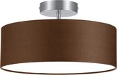 LED Plafondlamp - Plafondverlichting - Torna Hotia - E14 Fitting - 2-lichts - Rond - Mat Bruin - Aluminium