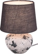 LED Tafellamp - Torna Bae - E14 Fitting - Rond - Mat Grijs - Keramiek