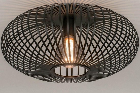 Duiker bijtend Haalbaarheid Lumidora Plafondlamp 73608 - E27 - Zwart - Metaal - ⌀ 49 cm | bol.com