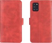 Samsung Galaxy A31 Hoesje - Mobigear - Slim Magnet Serie - Kunstlederen Bookcase - Rood - Hoesje Geschikt Voor Samsung Galaxy A31