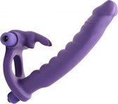 Double Delight Vibrerende Penisring Met Vibrator - Toys voor heren - Penisring - Paars - Discreet verpakt en bezorgd