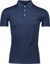 Polo Ralph Lauren  Polo Blauw Getailleerd - Maat M - Heren - Lente/Zomer Collectie - Katoen;Elastaan