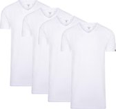 Cappuccino Italia - Heren Tee SS 4-Pack T-shirts - Wit - Maat XXL