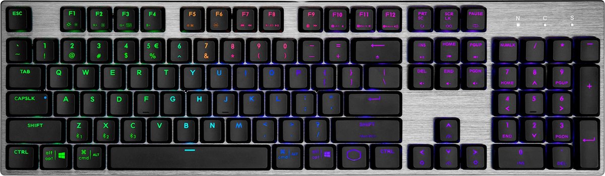 Cooler Master SK622 Clavier gaming sans fil - configuration compact 60%,  switchs mécaniques low-profile, éclairage RGB, connectivité Bluetooth ou