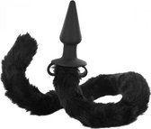 Bad Kitty Siliconen Kattenstaart Anaalplug - Dildo - Buttpluggen - Zwart - Discreet verpakt en bezorgd